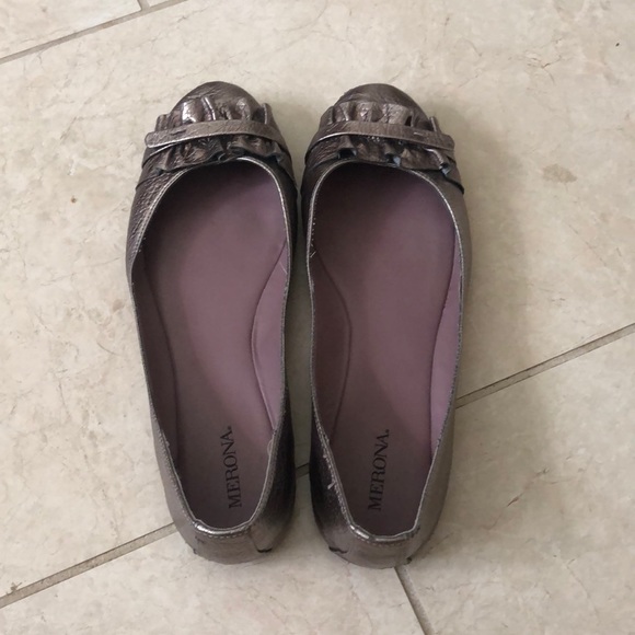 Merona Shoes - Merona Dark Silver Flats Merona Shoes - Merona Dark Silver Flats